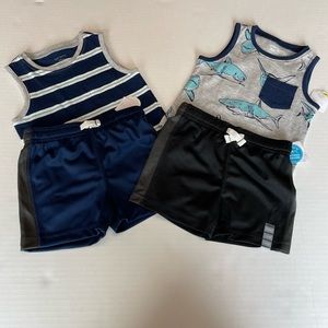 2 Pair of Carter Shorts and 2 Carter Tank Tops Size 12 Months